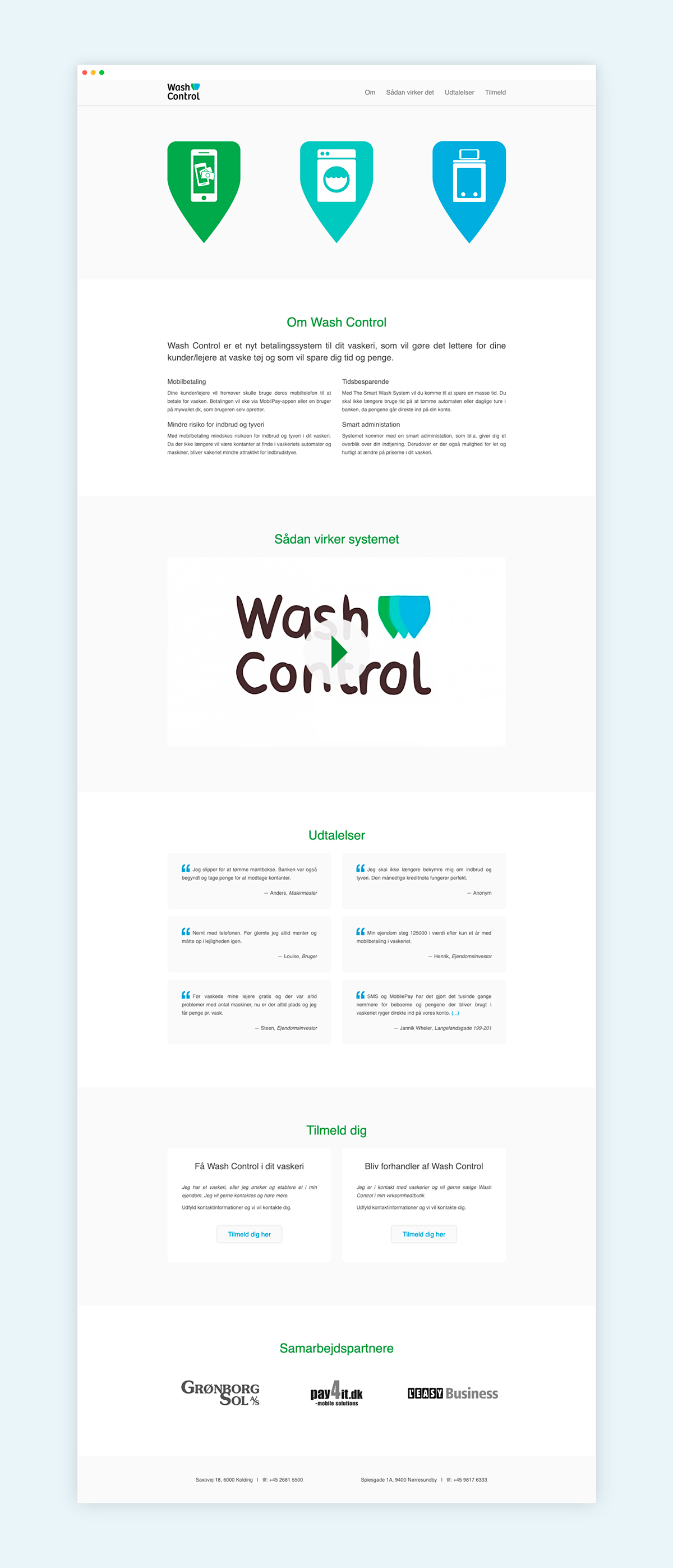 wash control webdesign